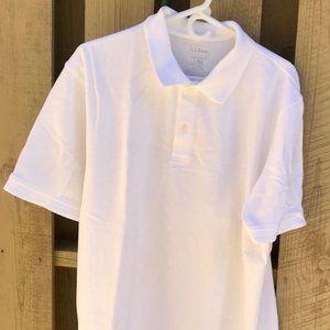 L.L.Bean men's large white polo